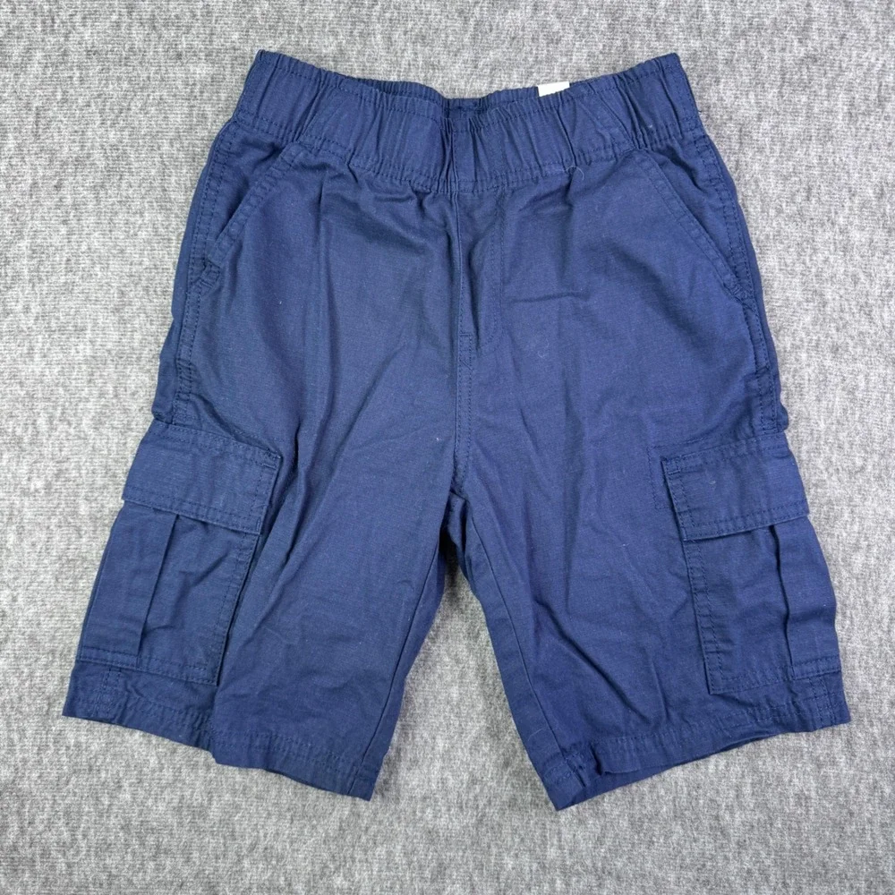 The Children's Place Boys Navy Blue Cargo Shorts Elastic Waist Size 7 NWT NEW